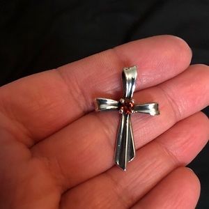 James Avery Jewelry - James Avery .925 and Garnet Pendant RETIRED DESIGN James Avery Jewelry - James Avery .925 and Garnet Pendant RETIRED DESIGN